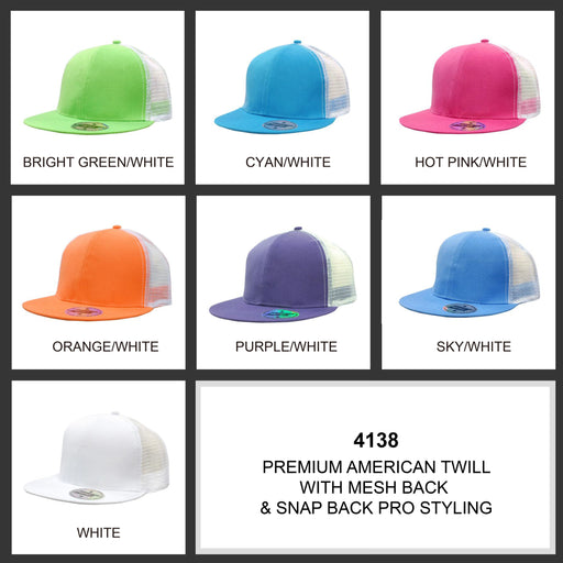 Cap - Premium American Twill with Snapback and Mesh - Sim Crawcour Pty Ltd