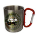 8oz Stainless Steel Mug - Carabiner Handle - Sim Crawcour Pty Ltd