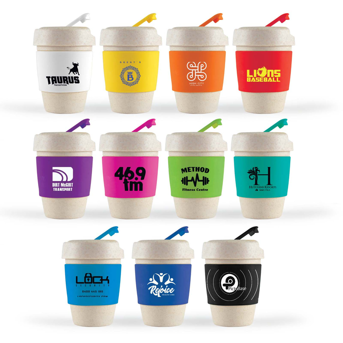 Eco Reusable Coffee Cup - Silicone Band - Sim Crawcour Pty Ltd