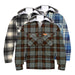 Plaid Fleece Hooded Jacket - Mens - Sim Crawcour Pty Ltd